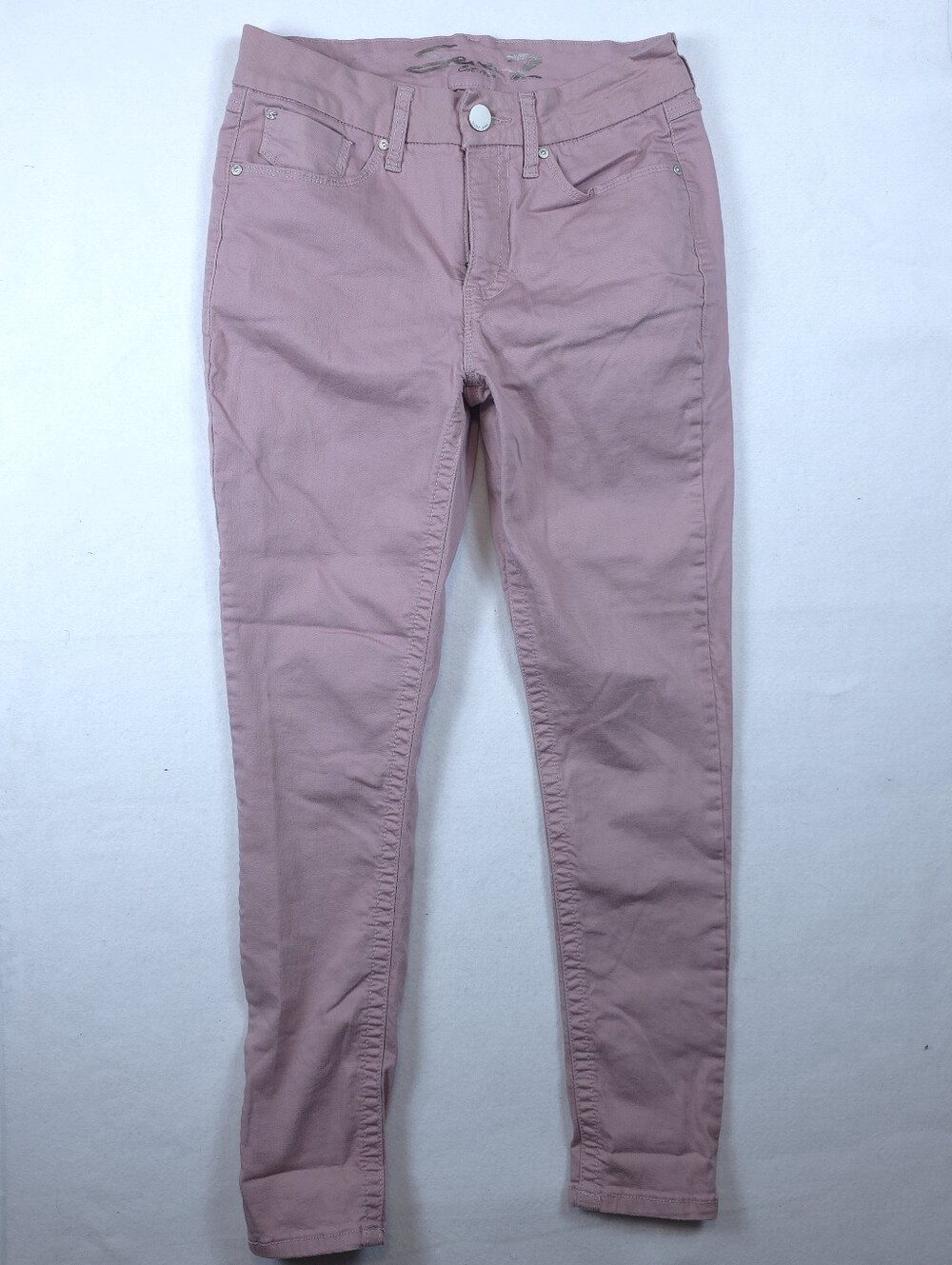 Seven7 Womens Size 8 Pink Stretch Skinny Jeans Soft Modal Denim Pants
